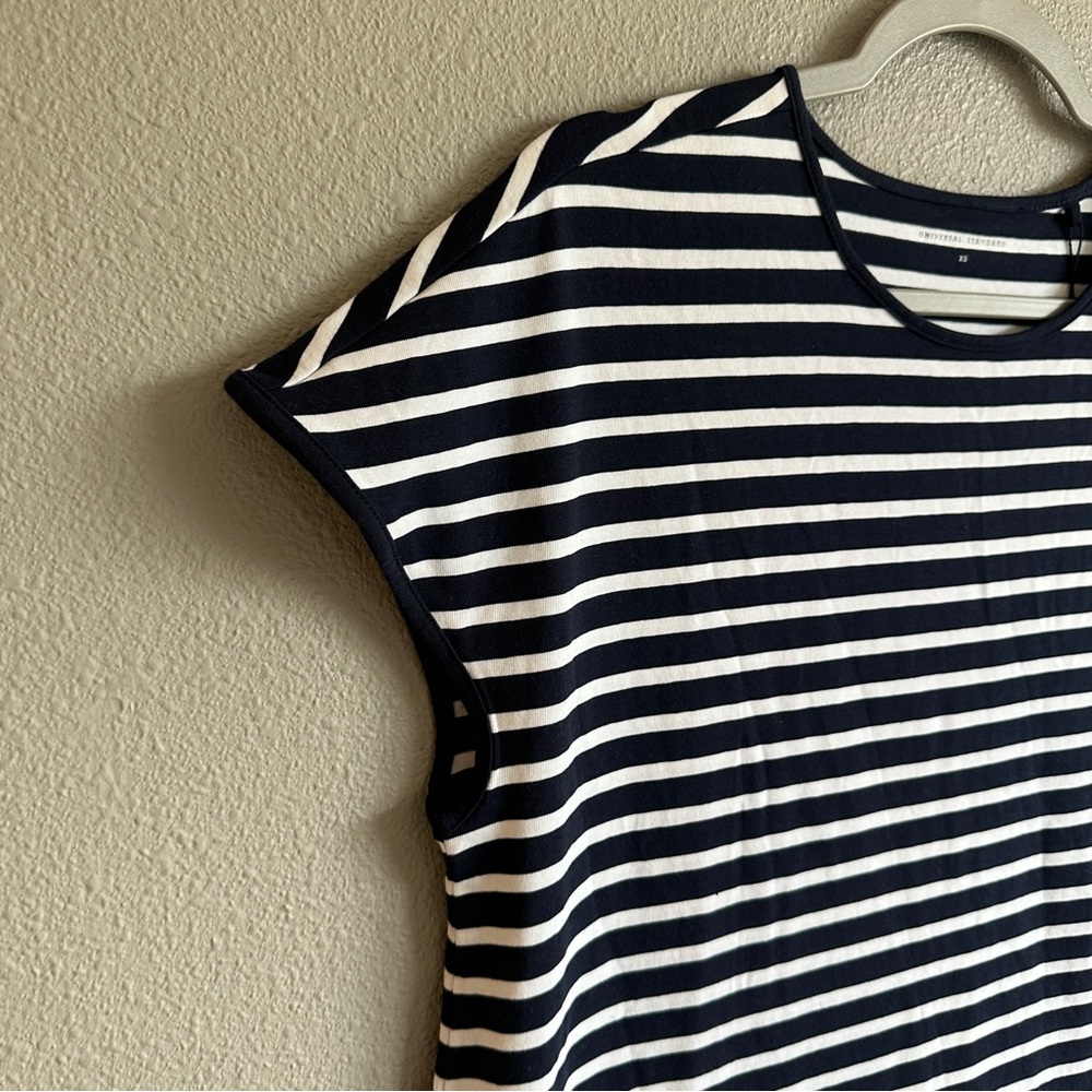 NWT Universal Standard Geneva Navy Striped Midi Dress XS - Picture 5 of 12